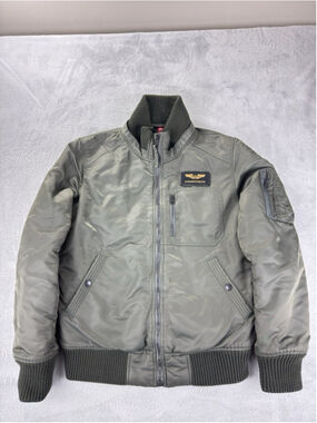 Alpha Industries MA-1 Green Bomber Jacket Men's Sz Large Slim Fitted Thermolite